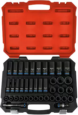 Boxo Konehylsysarja 1/2" lyhyet ja pitkät 40-osainen - Hylsysarjat - 284-B33-K1940 - 1