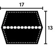 Kaksoiskiilahihna BB174 17*4500 - Hihnat - KHHBB4500 - 2