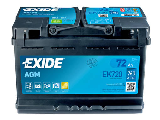 Exide AGM 72Ah - Exide akut - 1815-EK720 - 1