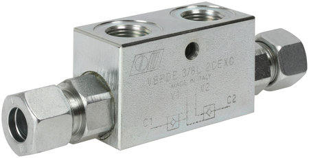 Kaksoislukkoventtiili 3/8" VBPDE-L L12 - Apuventtiilit - H80110 - 1