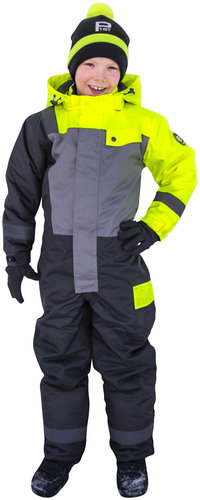 TALVIHAALARI LASTEN SPINELLI FL.KELT/MUSTA - Lasten haalarit - PAT544W-100 - 1