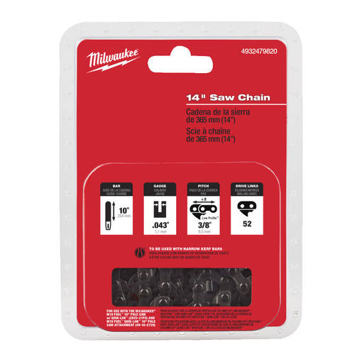 Teräketju Milwaukee M18 FCHS35 moottorisahaan - Teräketjut ja tarvikkeet - 4932479820 - 1