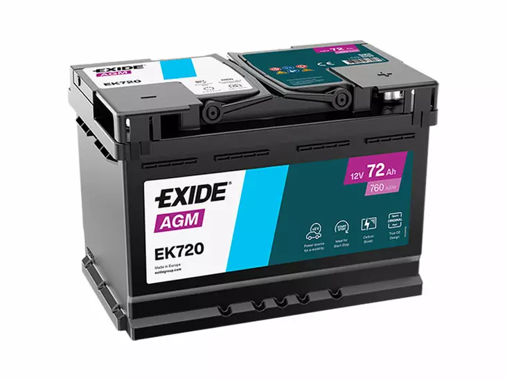 Exide AGM EK720 72Ah - Exide akut - EK720 - 1
