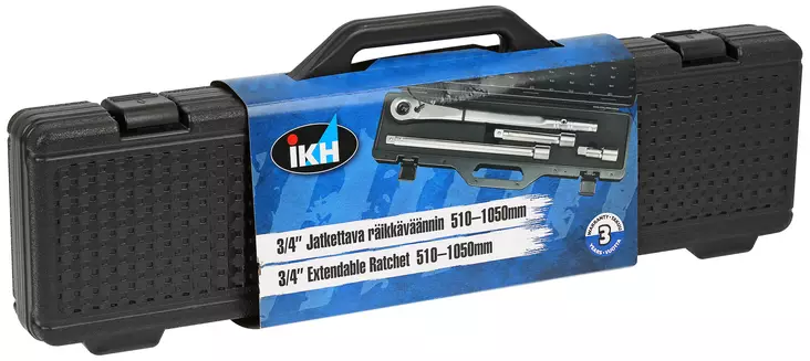 IKH Räikkäväännin 3/4" jatkettava 510-1050mm 120-hampainen - Vääntimet - IKH6360 - 1