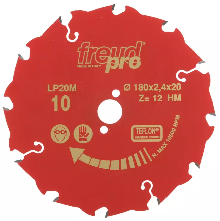Sirkkelinterä 180x2,4x20 Z12 kovametalli - Pyörösahanterät - CFT20010 - 1