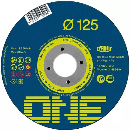 Katkaisulaikka Tyrolit ONE 2IN1 230X1,9 A46Q - Laikat - 10140028671 - 1