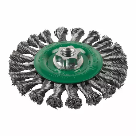 Milwaukee lautasharja kulmahiomakoneeseen 125x14mm, M14 punottu ruostumaton teräsharja 0.5mm - Laikkaharjat - 4932501741 - 1