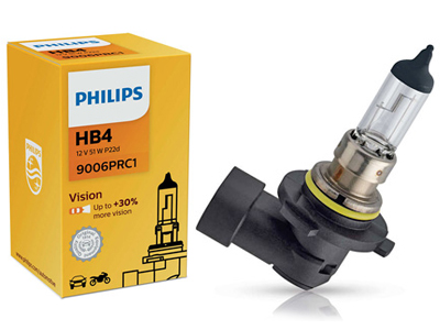 Halogenpolttimo HB4 9006 Philips Vision - HB3, HB4 - 10-9006PRC1 - 1