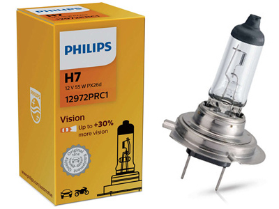Philips Vision +30% H7 ajovalopolttimo - H7 Halogenpolttimot 12V - 10-12972PRC1 - 1