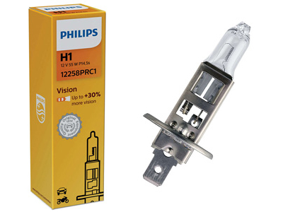 Polttimo H1 Philips Vision 55W - H1 Halogenpolttimot 12V - 10-12258PRC1 - 1