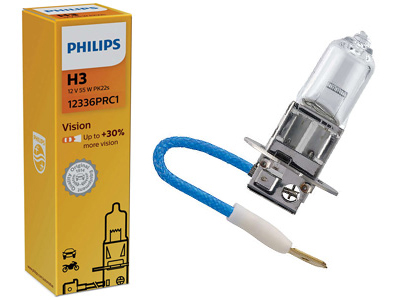 Polttimo H3 Philips Vision 12V 55W - H3 Halogenpolttimot 12V - 10-12336PRC1 - 1