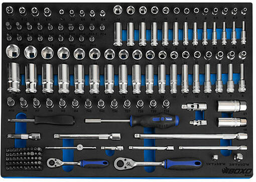 Boxo moduuli Hylsysarja 1/4" & 3/8" 172-osainen - Työkalu moduulit - 285-TK330-1 - 1