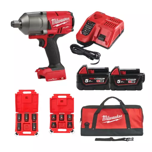 Mutteriväännin 3/4" paketti Milwaukee - Milwaukee 18V akkukonepaketit - M18ONE34SET1 - 1