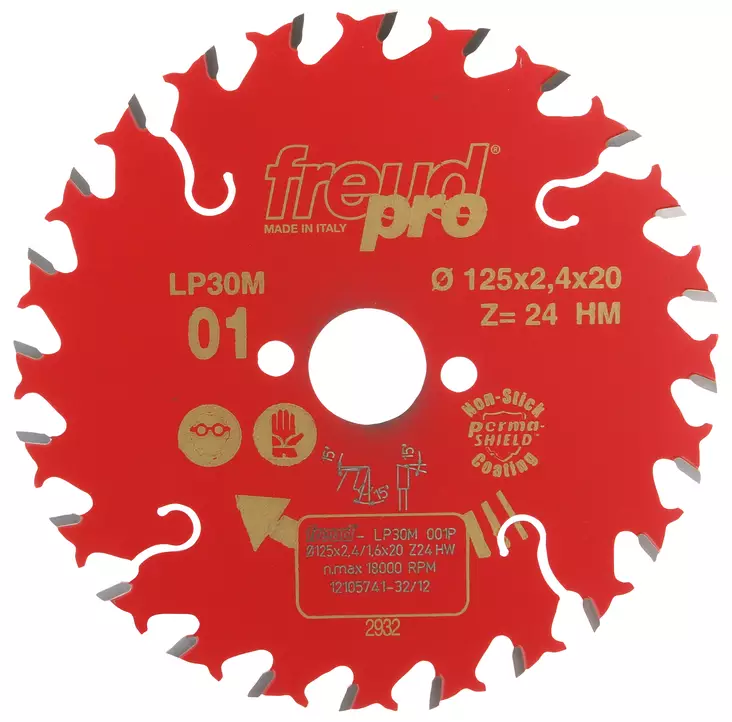 Sirkkelinterä 125x2,4x20 Z24 kovametalli - Pyörösahanterät - CFT30001 - 1