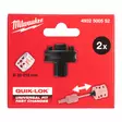 Milwaukee Quik-Lok XL kara-adapteri 32-210mm reikäsahoille, 5/8"x18, 2kpl - Poraus - 4932500552 - 2
