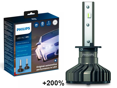 LED-ajovalopolttimopari Philips Ultinon Pro9000 H1 12/24V - LED-polttimot - 10-11258U90CWX2 - 1
