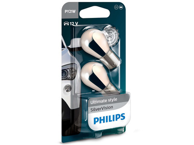 BAU15s polttimo 21W Philips SilverVision - Metallikantapolttimot - 10-12496SVB2 - 1