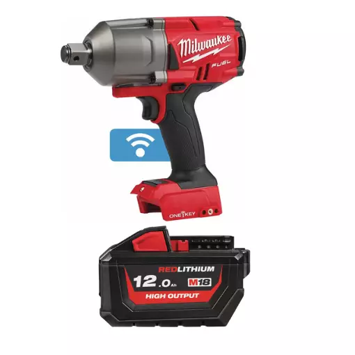 Milwaukee Mutteriväännin M18 ONEFHIWF34 + 12Ah akku - Milwaukee 18V rungot - M18ONEFHIWF34STE2 - 1