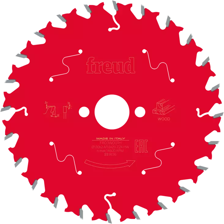 Sirkkelinterä 130x2,4x20 Z24 kovametalli - Pyörösahanterät - CFT30002 - 1