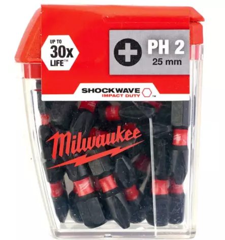 Milwaukee kärkipaketti PH2 - 25mm, 25kpl - Kärkisarjat - 4932430853 - 1