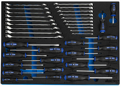 Boxo moduuli Kiintolenkki- ja ruuvitalttasarja 38-osainen - Työkalu moduulit - 285-TK330-3 - 1