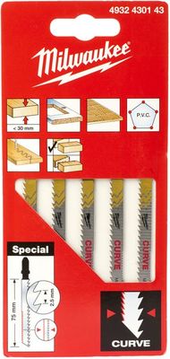 Pistosahanterä kaksipuoleinen puulle ja muoville Milwaukee 5kpl - Pistosahanterät - 4932430143 - 1