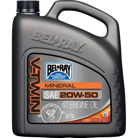 Bel-Ray V-Twin Mineral 20W-50 4L - MP, ATV ja Vene öljyt - 55-900-004 - 1