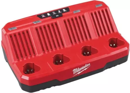 Milwaukee M12C4 laturi neljälle akulle - Milwaukee 12V akut ja laturit - M12C4 - 1