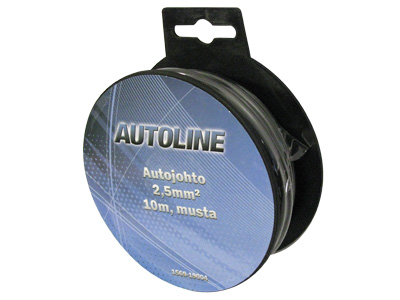 Autojohto 10M 2,5mm² Musta - Johdot lisävaloihin - 1569-19004 - 1