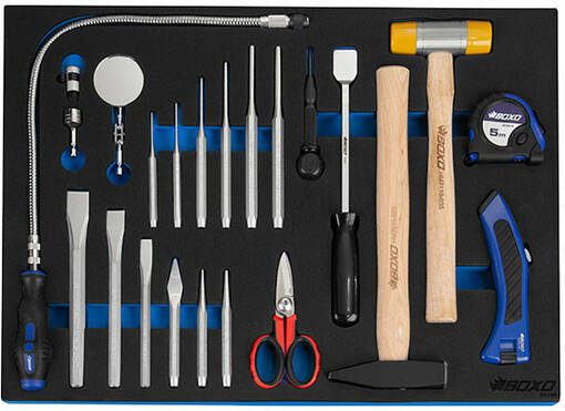 Boxo moduuli vasara-, taltta- ja tuurnasarja 23-osainen - Työkalu moduulit - 285-TK330-4 - 1