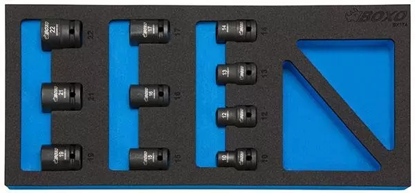 Konehylsysarja 1/2" 10-osainen 10-22mm Boxo - Työkalu moduulit - 284-BX174 - 1