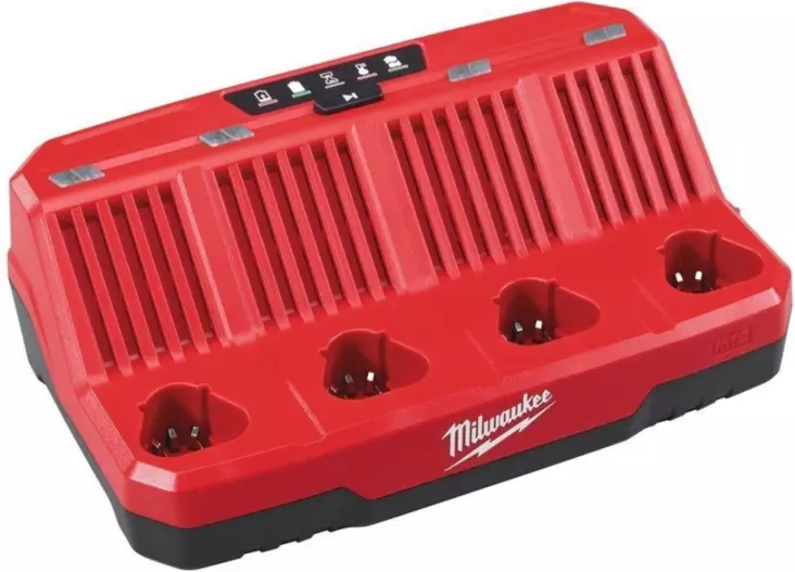 Milwaukee M12C4 laturi neljälle akulle - Milwaukee 12V akut ja laturit - M12C4 - 1