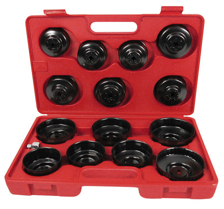 Öljynsuodatinavainsarja kuppi-malli 15os. - Työkalusarjat ja pakit - IKH7124 - 1