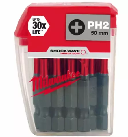 Milwaukee kärkipaketti PH2 - 50mm, 10kpl - Kärkisarjat - 4932430855 - 1