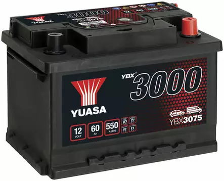 Yuasa YBX3075 60Ah - Yuasa akut - YBX3075 - 1