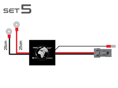 Relejohtosarja yhdelle lisävalolle DTP - Lisävalojen relejohtosarjat  - 1605-WK035 - 1