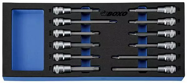 Hylsysarja kuusiokolo/torx/xzn 1/2" Boxo - Työkalu moduulit - 284-BX015 - 1