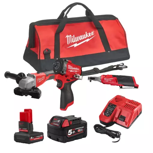 Milwaukee akkukonepaketti 5 - Milwaukee 18V akkukonepaketit - M18SET5 - 1