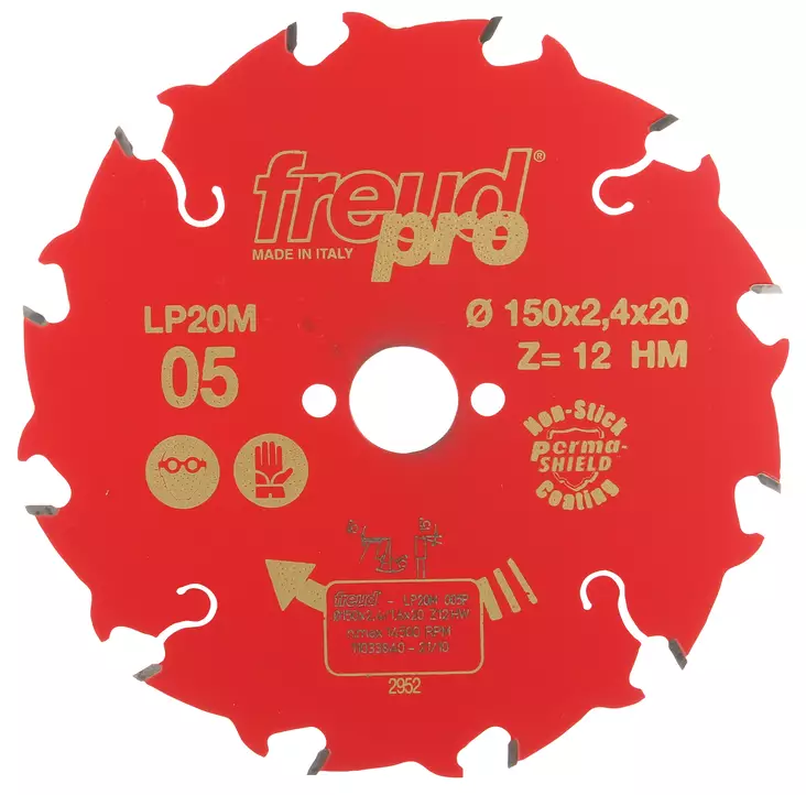Sirkkelinterä 150x2,4x20 Z12 kovametalli - Pyörösahanterät - CFT20005 - 1