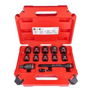 Voimahylsysarja 1/2" 13-osainen Milwaukee Shockwave - Työkalusarjat ja pakit - 4932480456 - 1