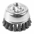 Milwaukee kuppiharja kulmahiomakoneeseen 90x20mm, M14, punottu teräsharja 0.5mm - Laikkaharjat - 4932501737 - 1