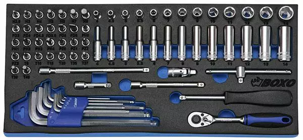 Boxo moduuli Hylsysarja 1/4" 72-osainen - Työkalu moduulit - 284-BX037 - 1