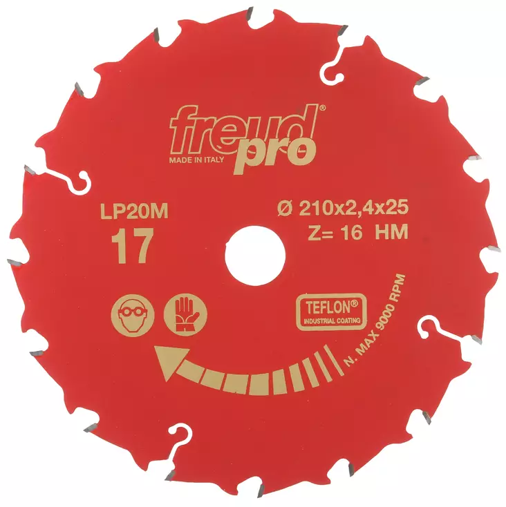 Sirkkelinterä 210x2,4x25 Z16 kovametalli - Pyörösahanterät - CFT20017 - 1