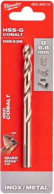 Milwaukee Red Cobalt metalliporanterä (1mm-13mm) - Poraus - 4932363248 - 1