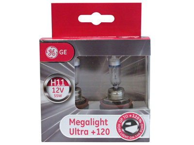 GE Megalight Ultra +120 H11 - H8, H9, H11 - 98438 - 1
