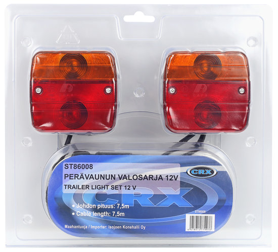 PERÄKÄRRYN VALOSARJA 7,5M 12V - Halogen-takavalosarjat - ST86008 - 1