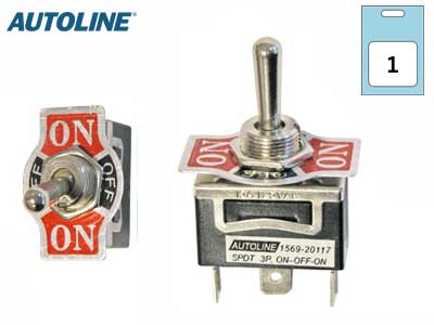 Vipukytkin 3-asentoinen palauttava - Katkaisijat - 1569-20118 - 1