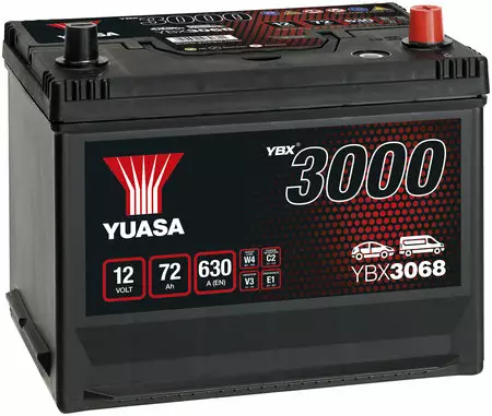 Yuasa YBX3068 72Ah - Yuasa akut - YBX3068 - 1