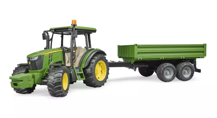 Bruder John Deere 5115m kippikärryllä - Bruder traktorit - U02108 - 1