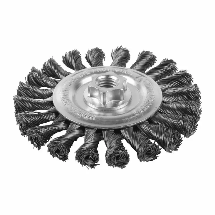 Milwaukee lautasharja kulmahiomakoneeseen 115x14mm, M14 punottu teräsharja 0.5mm - Laikkaharjat - 4932501738 - 1